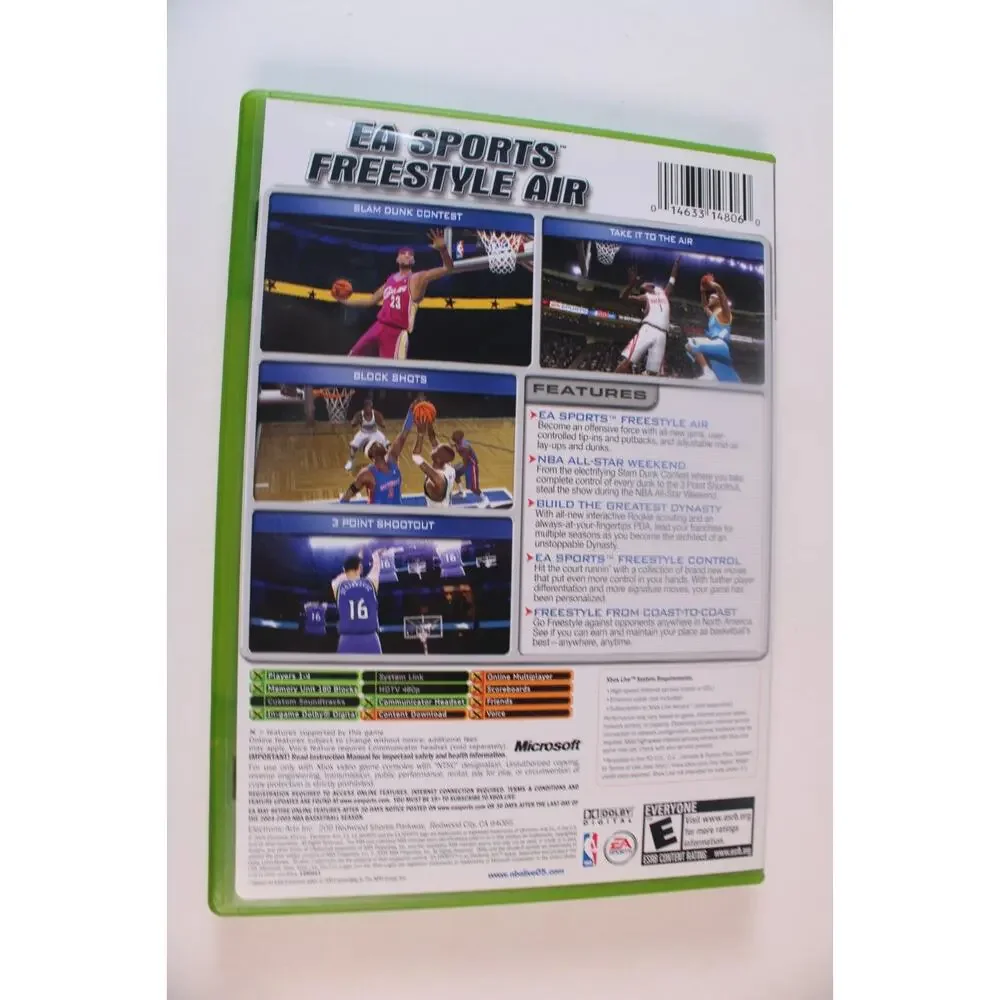 NBA Live 2005 (Microsoft Xbox, 2004) Complete w/ Manual CIB Tested